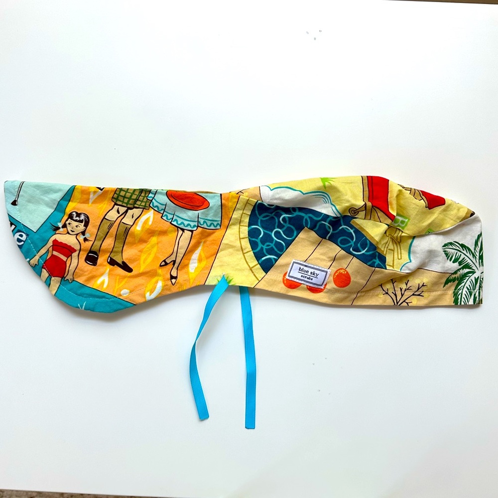 Blue Sky Ponytail Scrub Hat